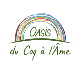 Logo arc-en-ciel de l'Oasis du Coq à l'Âme