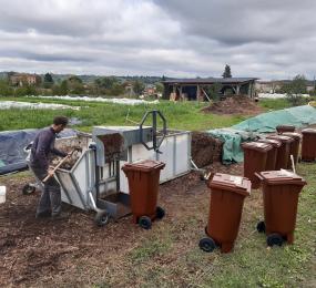Micro-plateforme de compostage chez un maraîcher