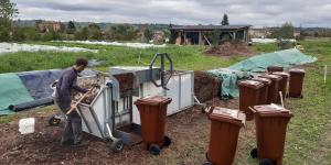 Micro-plateforme de compostage chez un maraîcher