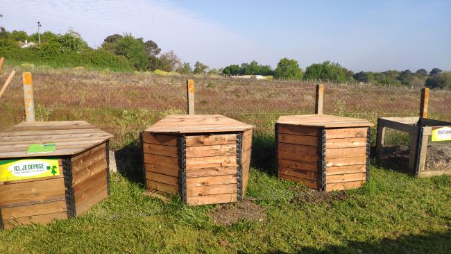 Plateforme de compostage de l'école communale de Fargues de Langon