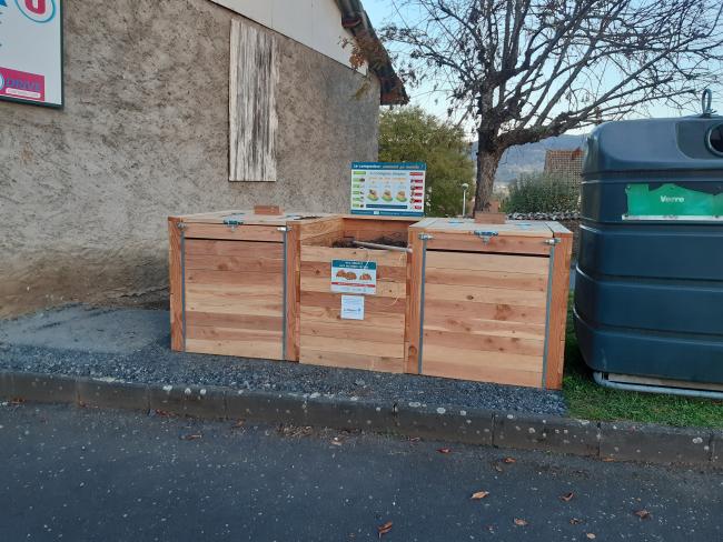 Site de compostage au croisement Route Nationale et Route de Beurières