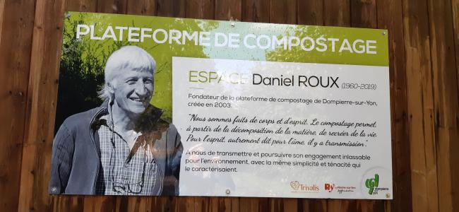 Espace Daniel Roux, fondateur de la plateforme de compostage de Dompierre et du réseau Compost Citoyen