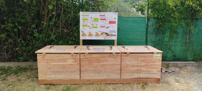 Emplacement de la plateforme de compostage.
