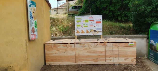 Emplacement de la plateforme de compostage.