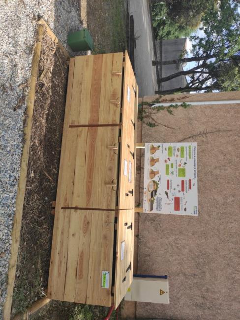 Emplacement de la plateforme de compostage proche du boulodrome. 