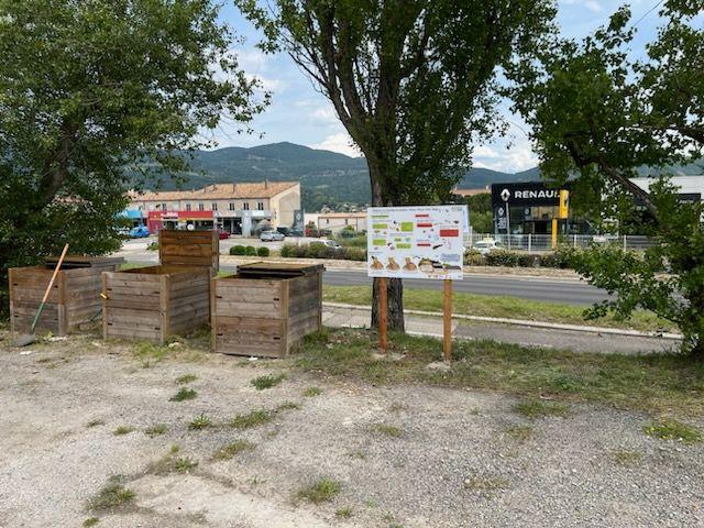 Emplacement de la plateforme de compostage.