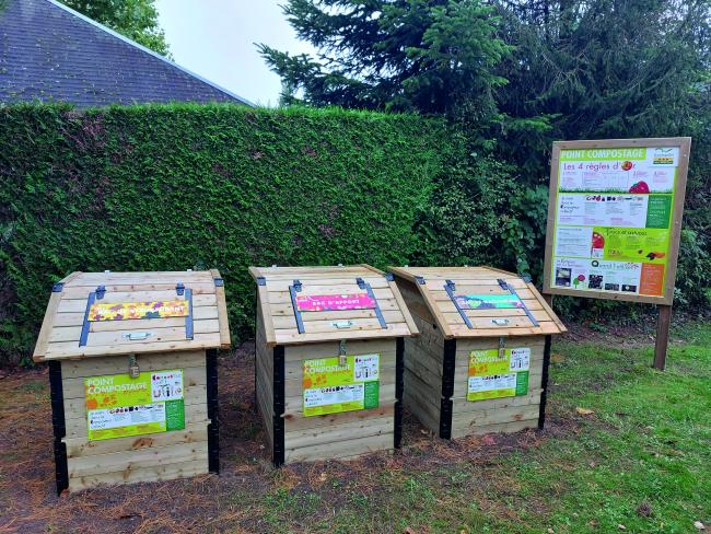 Site de compostage partagé destiné aux habitants de la résidence et du quartier