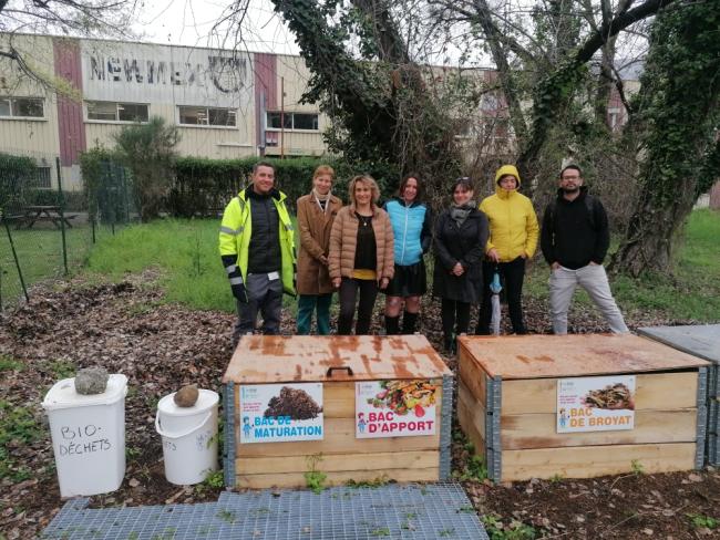 Site de compostage ArkoPharma avec les référents formés