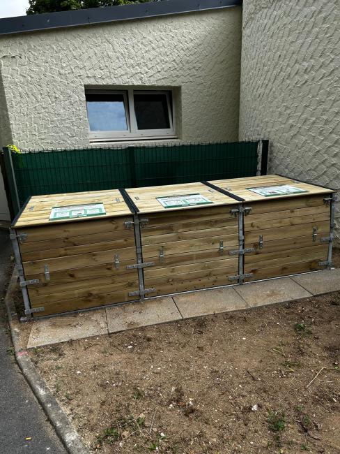 Site de compostage en bois