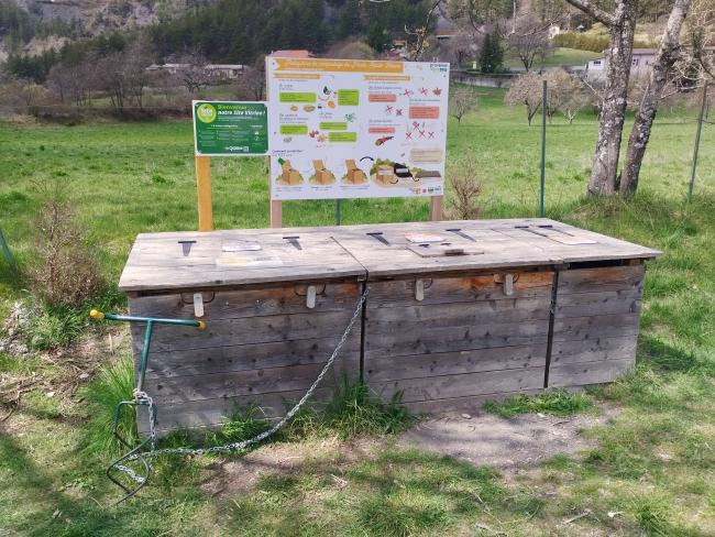 Emplacement de la plateforme de compostage. 