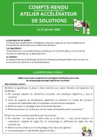 Compte-rendu de l'atelier accélérateur de solution : "Aidez-moi à faire respecter les consignes d’utilisation d’un site  de compostage partagé auprès des touristes"